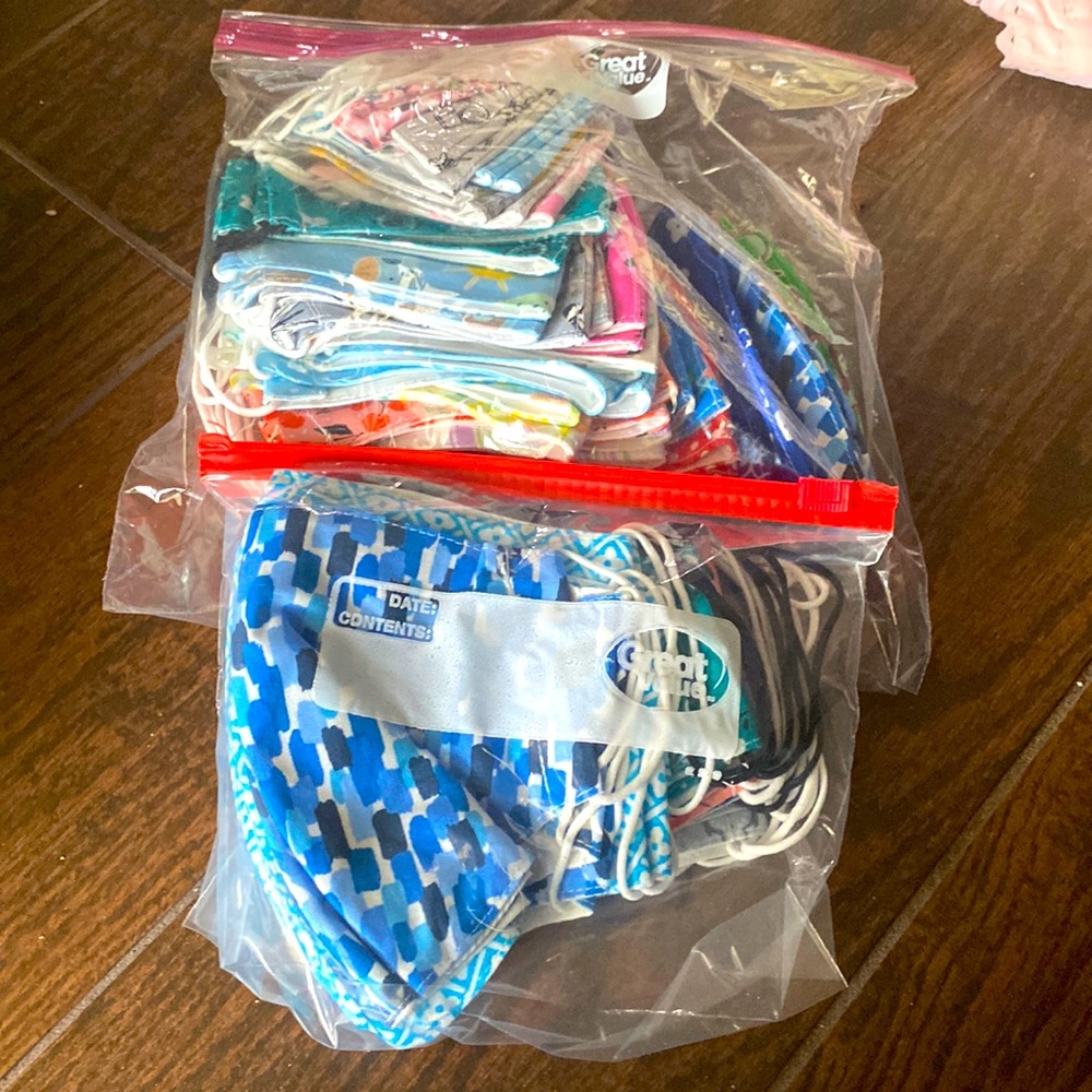 Masks. Home made. All different. Kids sizes also